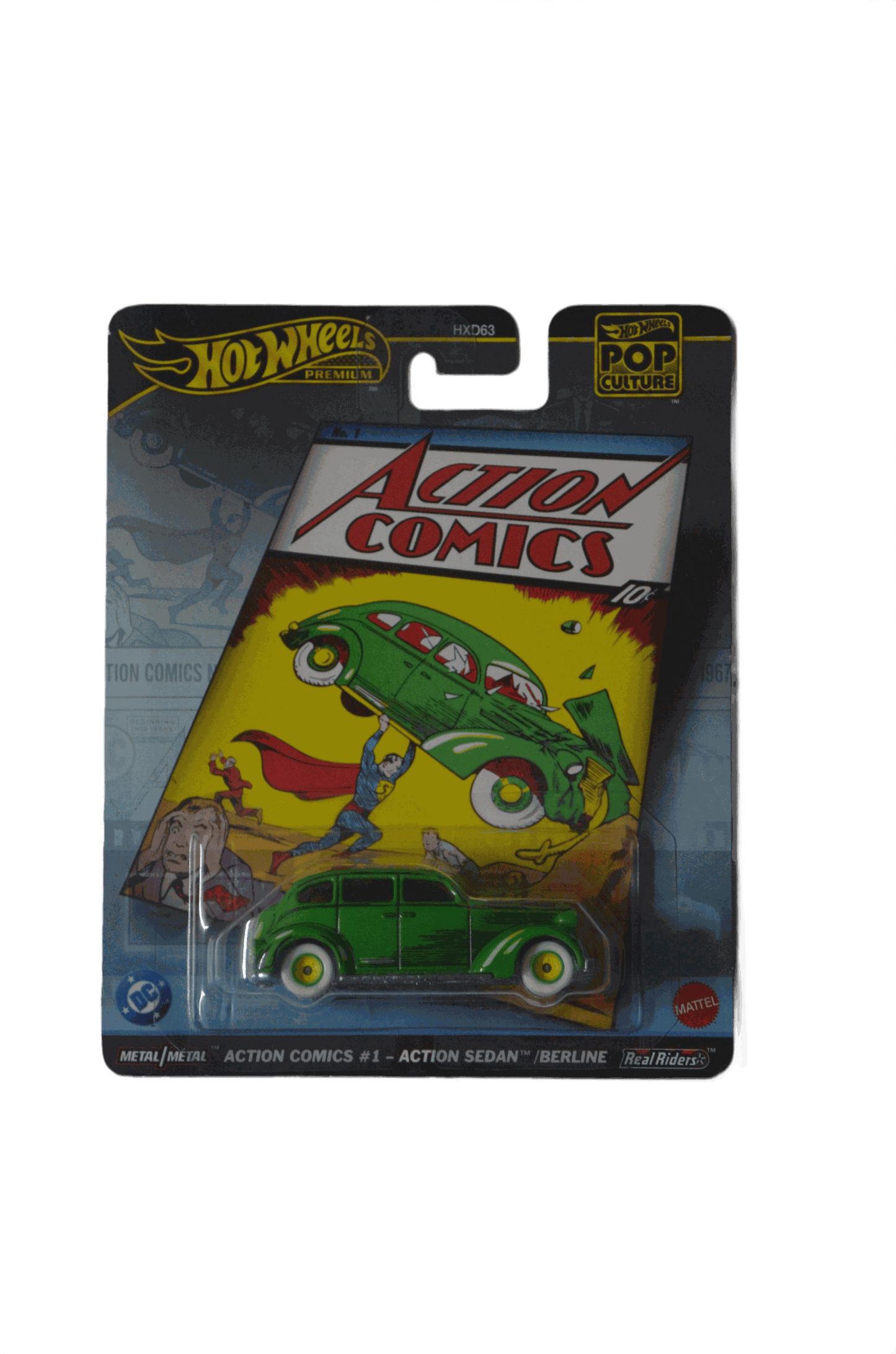 Action Comics #1 Sedan Green Hot Wheels Premium