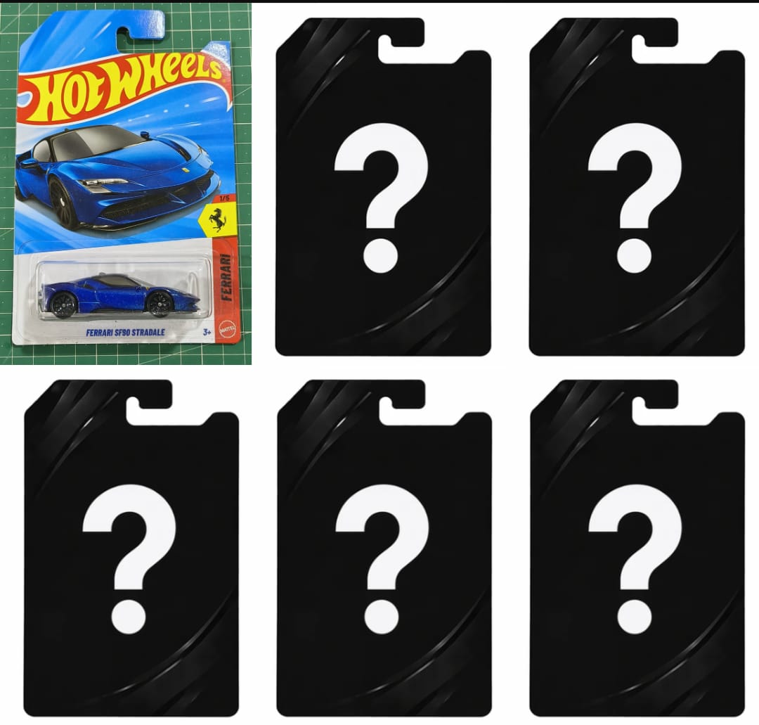 Ferrari SF90 Stradale with 5 Mystery Cars (Set of 6)