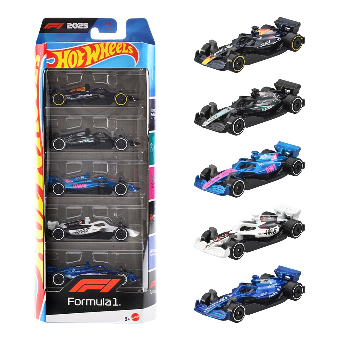 Formula 1 (F1) 5 Car Pack 2025 Hot Wheels