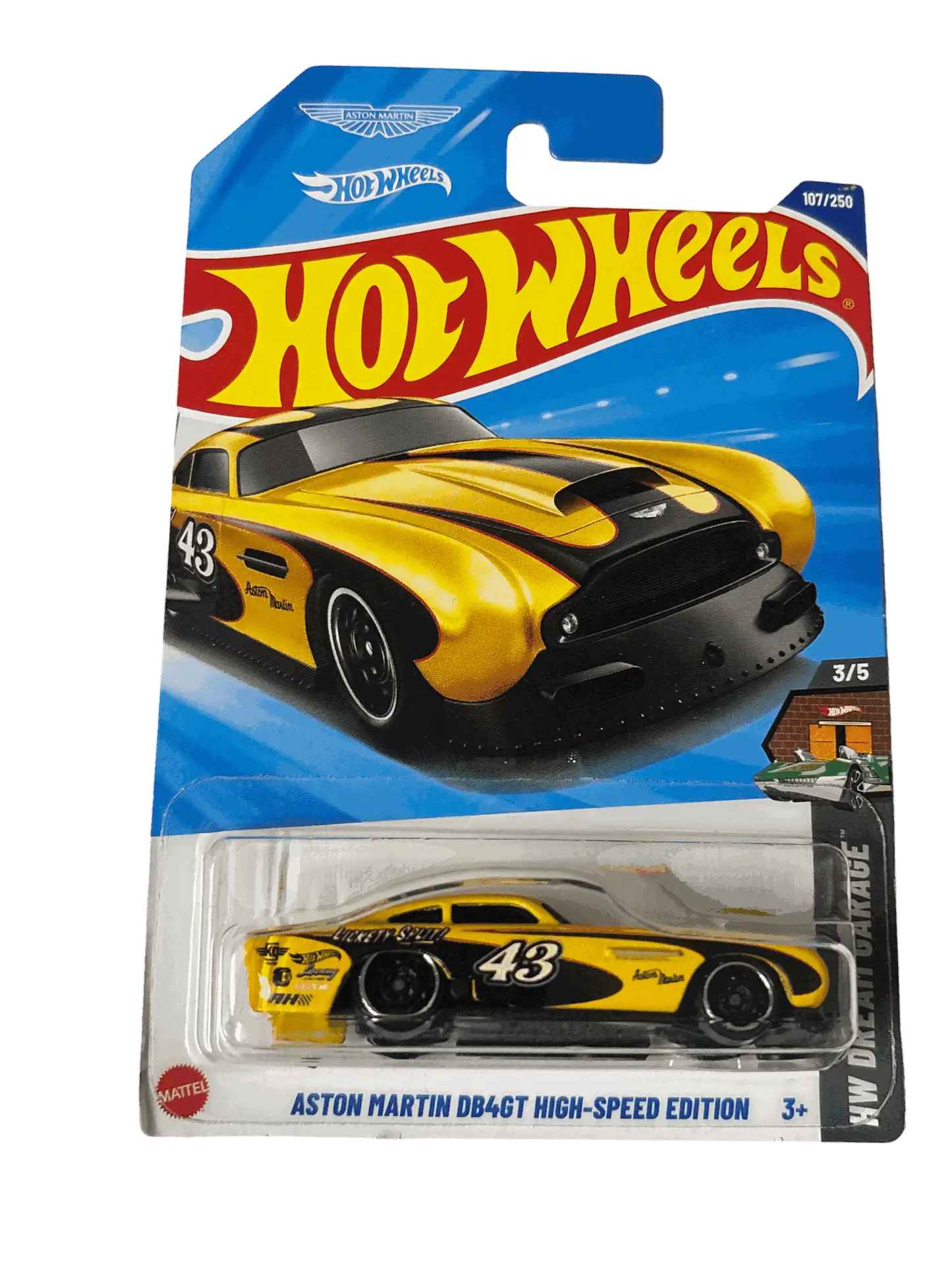 Aston Martin DB4GT High-Speed Edition Yellow Black Hot Wheels (Imported)