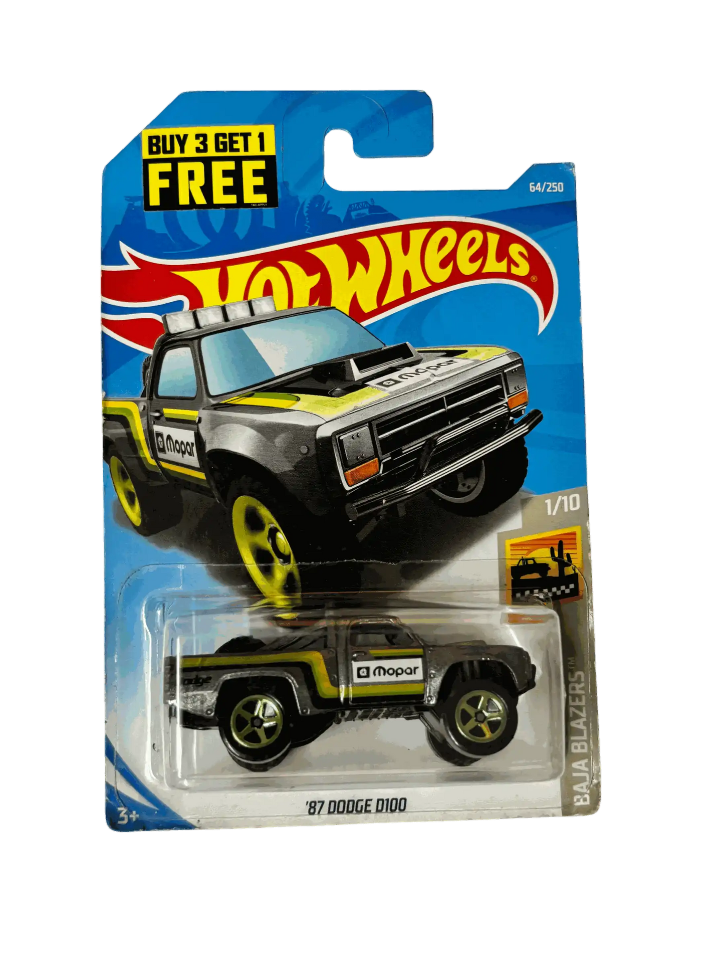 Dodge D100 Silver Hot Wheels