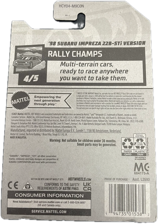 98 Subaru Impreza 22B-STI Version