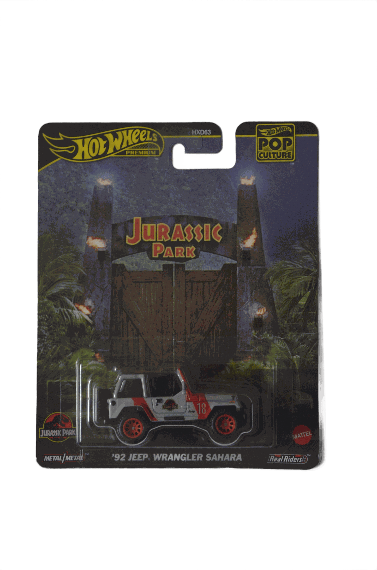 Jeep 1992 Wrangler Sahara Reg Grey Hot Wheels Premium