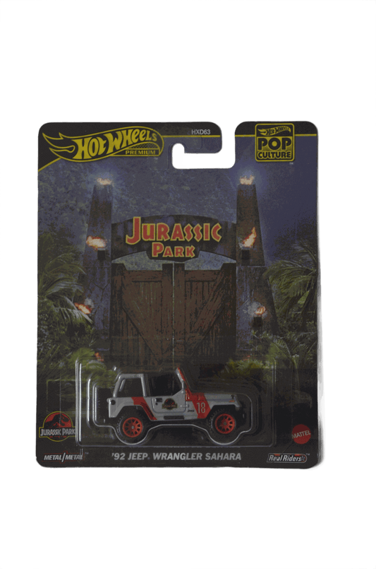 Jeep 1992 Wrangler Sahara Reg Grey Hot Wheels Premium