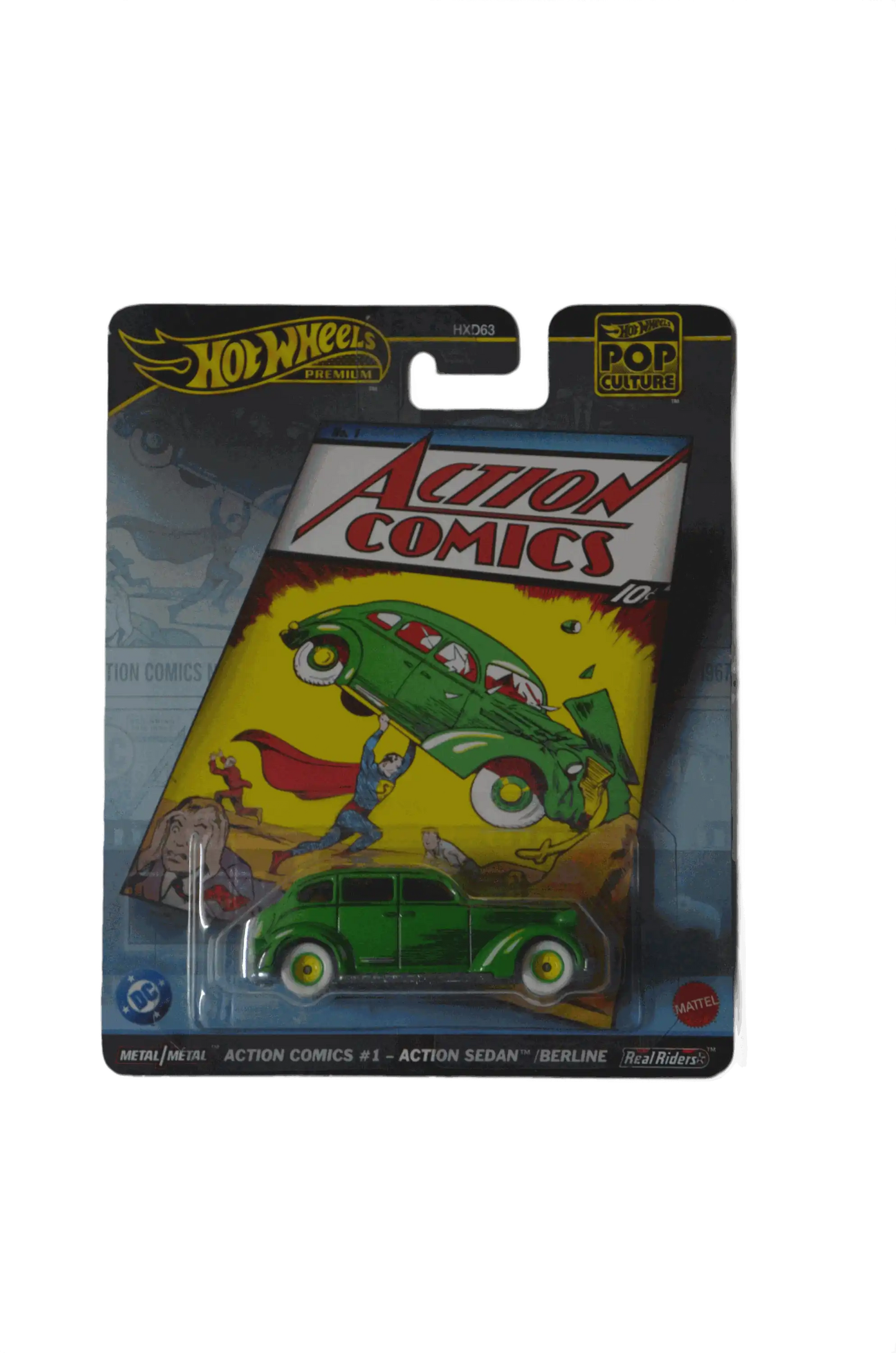 Action Comics #1 Sedan Green Hot Wheels Premium