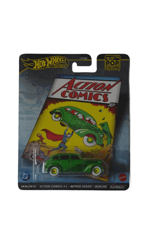 Action Comics #1 Sedan Green Hot Wheels Premium