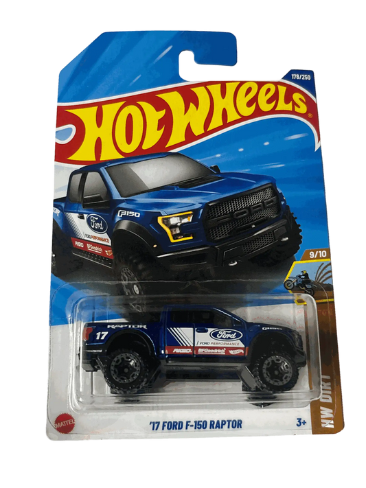Ford 2017 F-150 Raptor Blue Hot Wheels