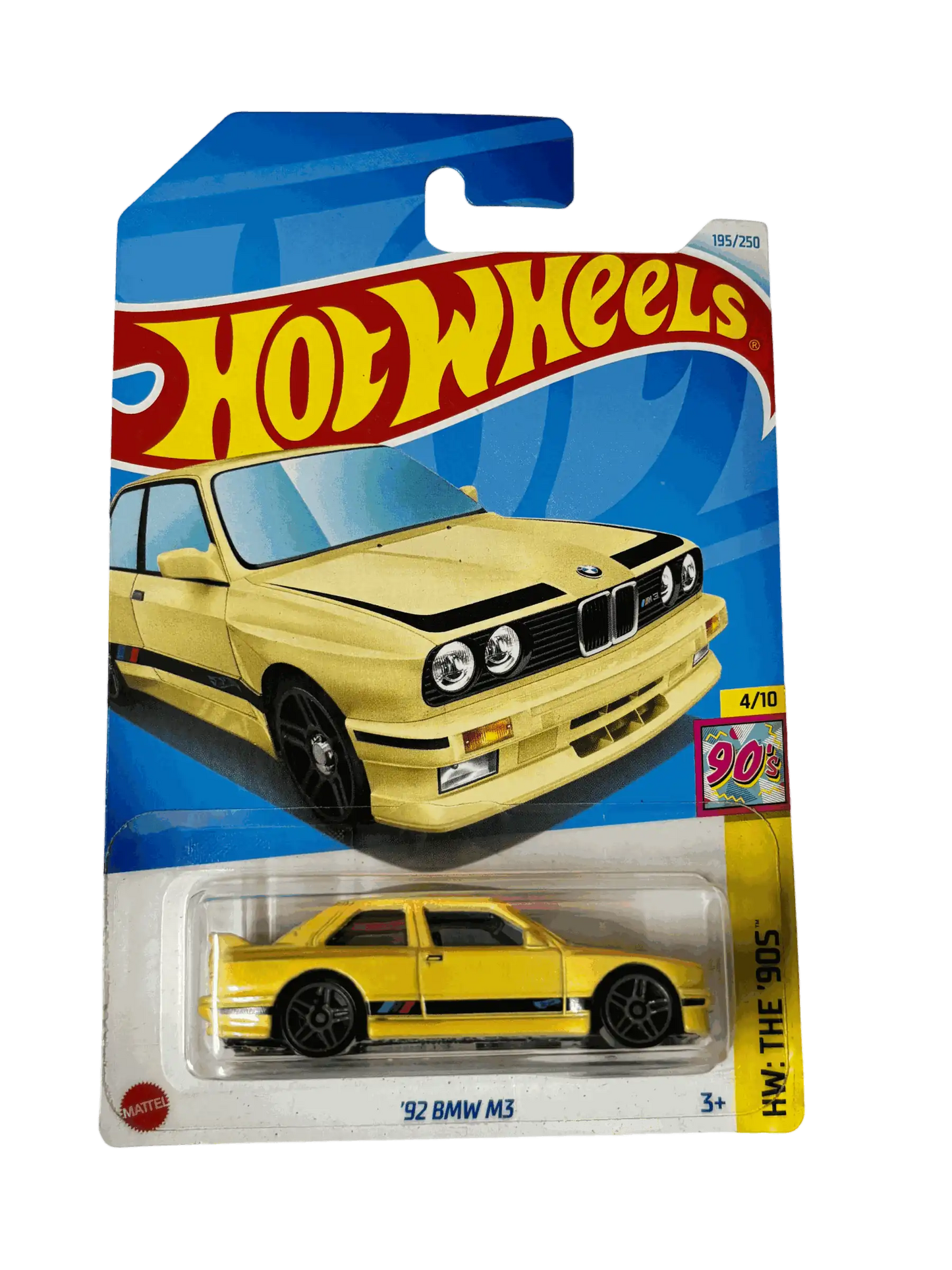BMW M3 1992 Yellow Hot Wheels