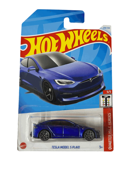 Tesla Model S Plaid Blue Hot Wheels