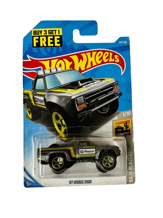 Dodge D100 Silver Hot Wheels
